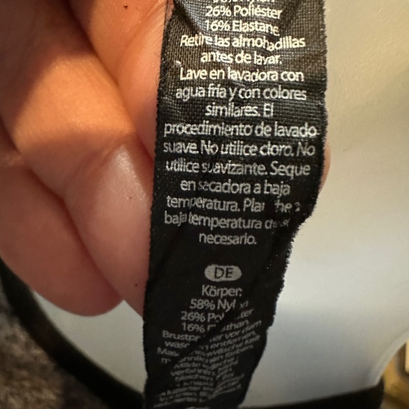 Zobha Heather Gray Cut Out Racerback Sports Bra Large - Picture 16 of 16